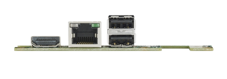MIOe with 2 x GbE w/ PCIe switch, 2 x USB, Mini PCIe, SIM holder, speaker-out w/ amplifier, LPC